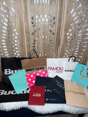 Assortment of Name Brand Shopping/ Gift Bags with Logo